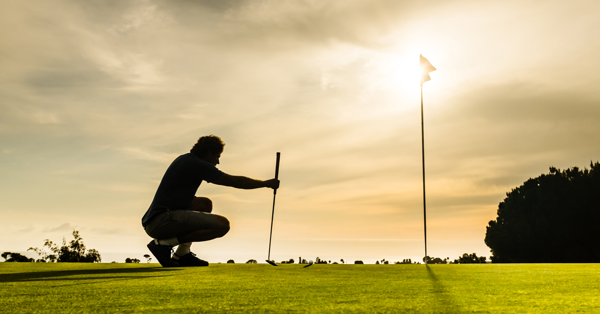 sizing up a putt